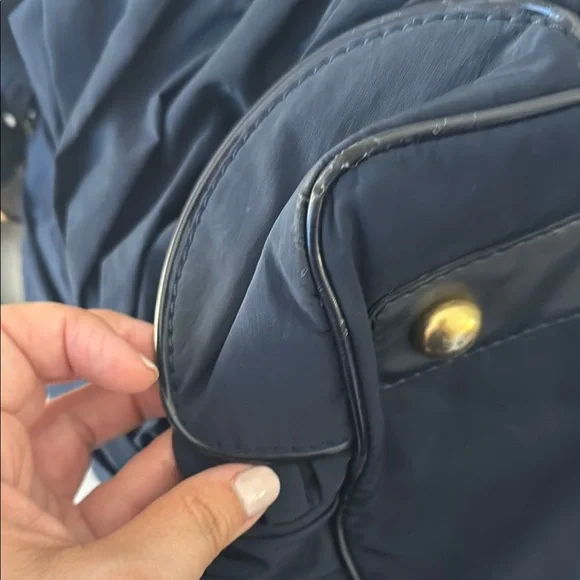 Stella McCartney Navy Nylon Pleated Women's Bag - Picture 16 of 16